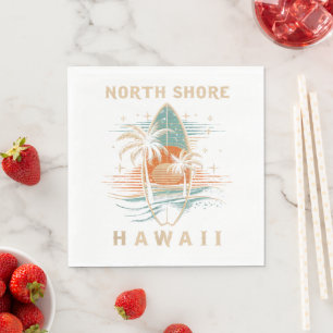 Surfboarder North Shore Hawaii Napkin