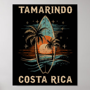Surfboarder Tamarindo Costa Rica Surf Board Surfin Poster