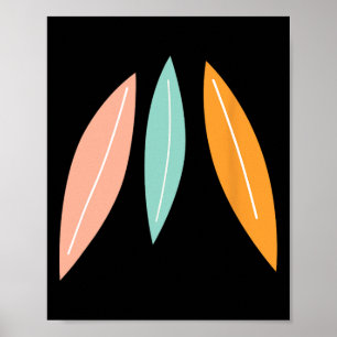 Surfboarder Wave Surfing Surfboard Lover Beach Sur Poster
