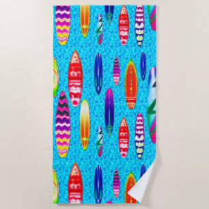 Surfboards 1 Beach Towel