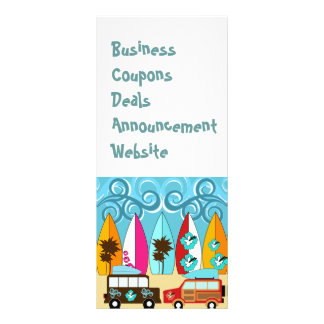 Surfboards Beach Bum Surfing Hippie Vans Rack Card