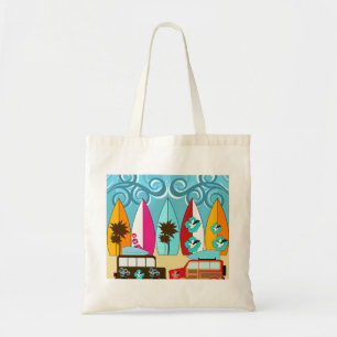 Surfboards Beach Bum Surfing Hippie Vans Tote Bag
