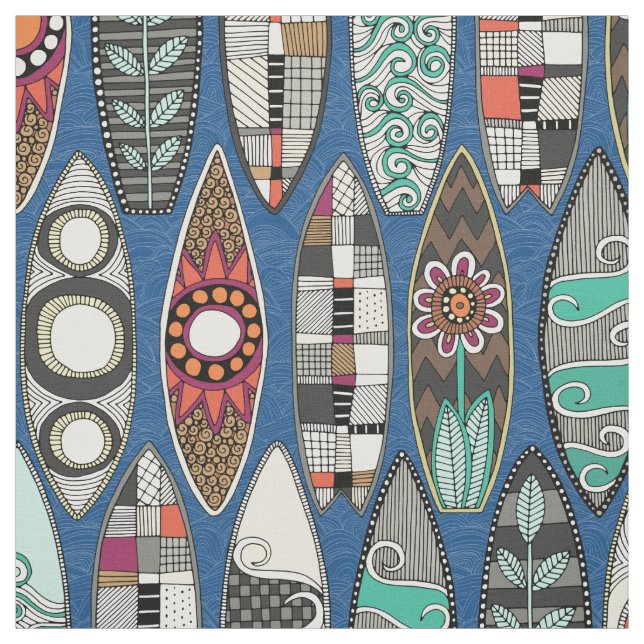 surfboards blue fabric (Swatch)
