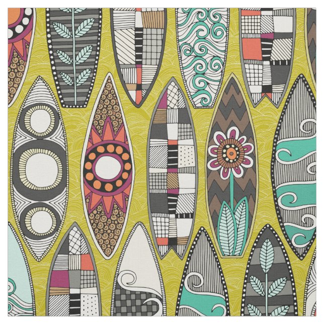 surfboards chartreuse fabric (Swatch)