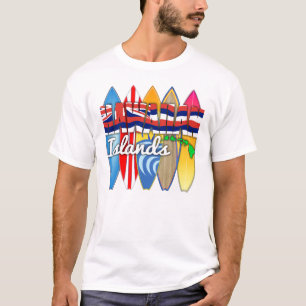 Surfboards Hawaii Flag T-Shirt