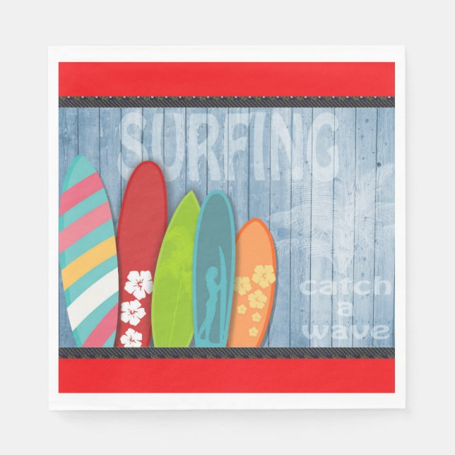Surfboards Paper Napkin (Front)