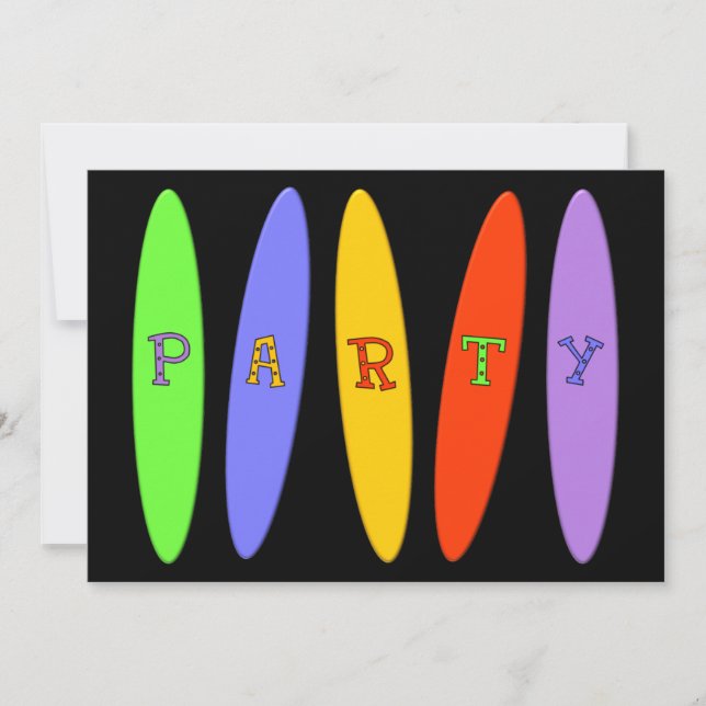 Surfboards Party Invitation (Front)
