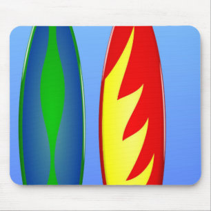 Surfboards retro surf mouse pad