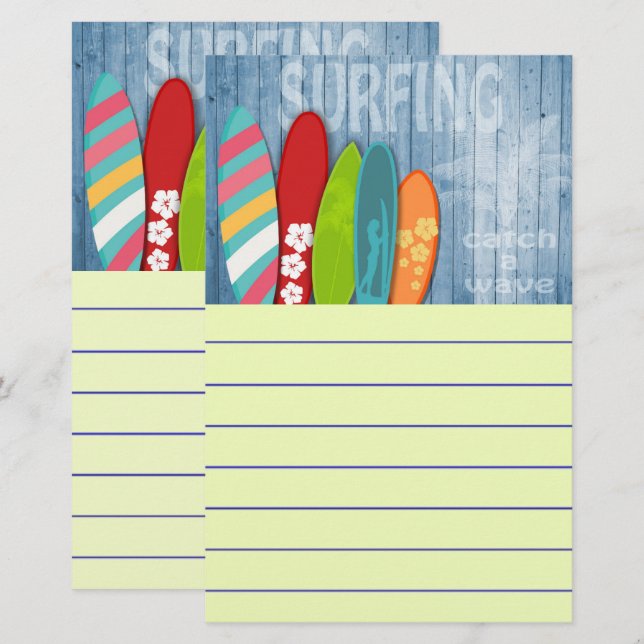 Surfboards Stationery (Front/Back)