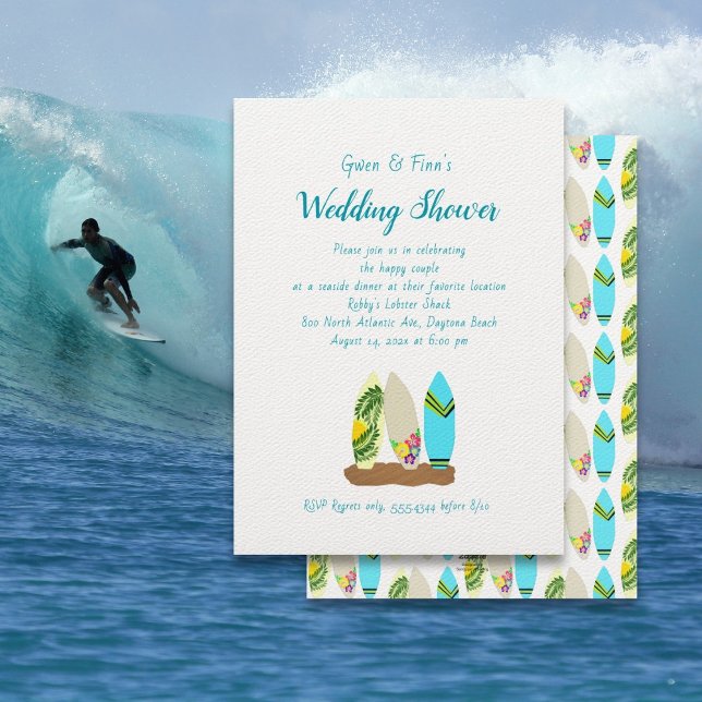 Surfboards Wedding Shower for Couple Invitation (Creator Uploaded)