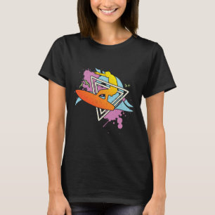 Surfer 80s 90s Vaporwave Surfboard  T-Shirt