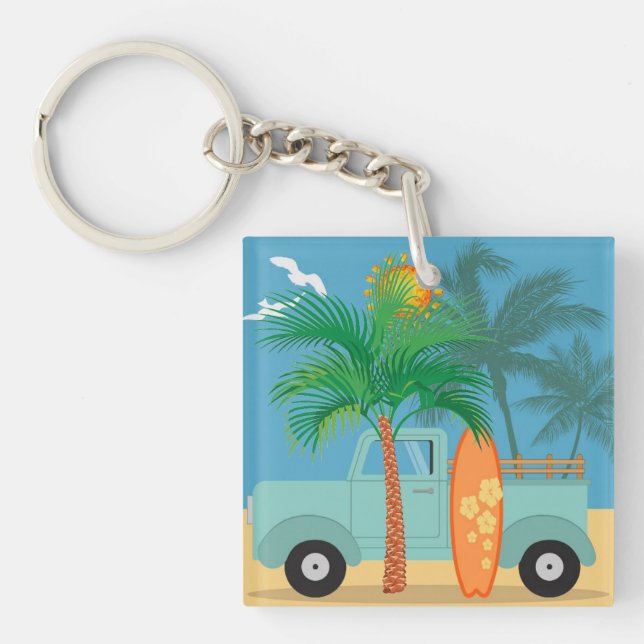 Surfer Acrylic Keychain (Front)