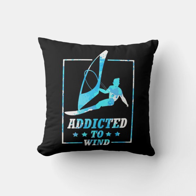 Surfer Addicted To Wind Cushion (Front)
