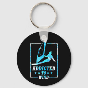 Surfer Addicted To Wind Key Ring