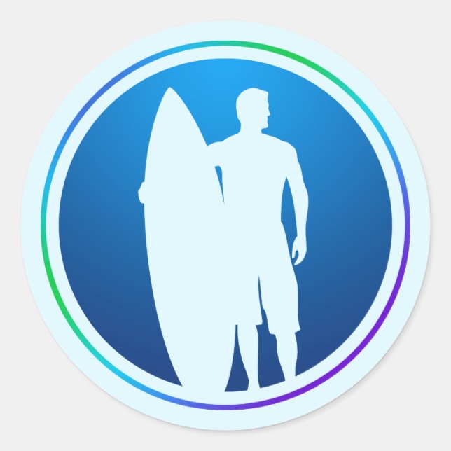 Surfer and Surfboard sticker (Front)