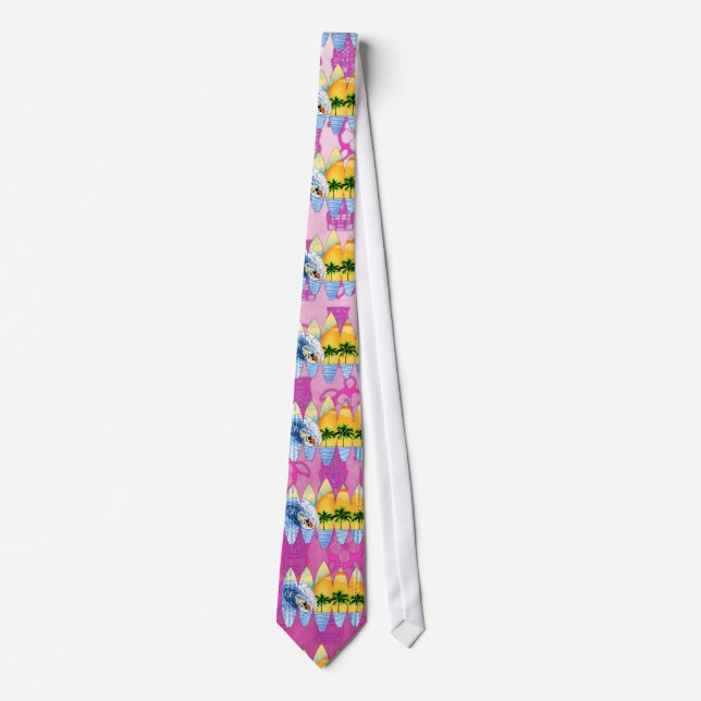 Surfer And Surfboards Tie (Front)