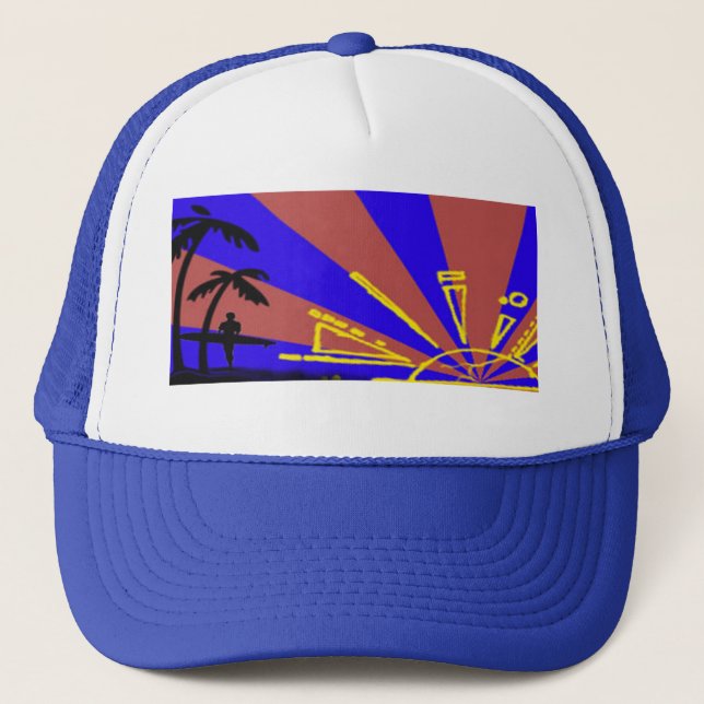 Surfer at Sundown Trucker Hat (Front)