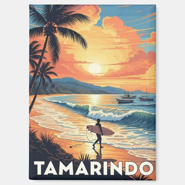 Surfer at Tamarindo Costa Rica Magnet (Front)