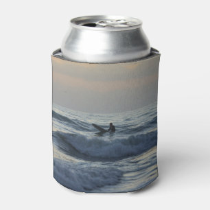 Surfer Awaits Can Cooler