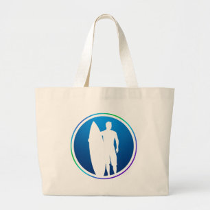 Surfer Beach carryall Large Tote Bag