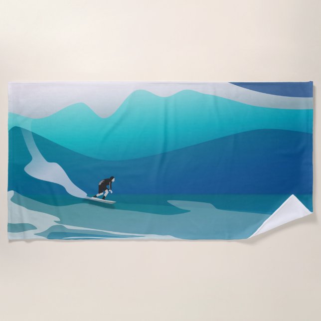 Surfer Beach Towel (Front)