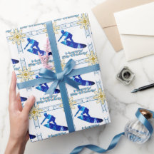 Surfer Birthday Gift Wrapping Papaer