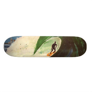 Surfer Bonzai Tuberide Hawaii Skateboard Deck Art