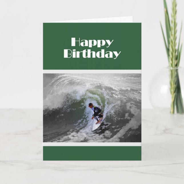 Surfer Boy Birthday Card (Front)