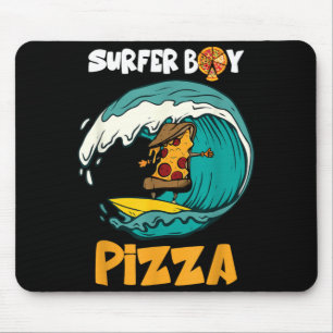 Surfer Boy For Who Love Surfing And Eat Pizzas Mouse Pad