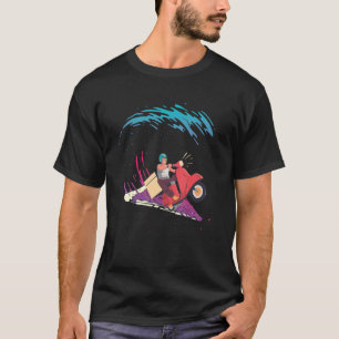 Surfer Boy Surfing Pizza Matching Cute Pizza Deliv T-Shirt