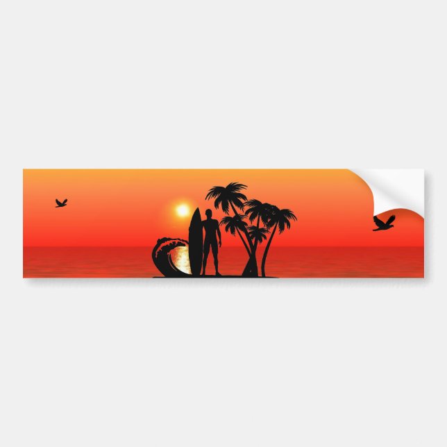 Surfer Bumper Sticker (Front)