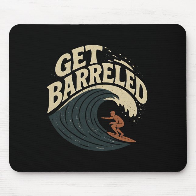 Surfer Catching A Rrel - Get Rreled _2  Mouse Pad (Front)