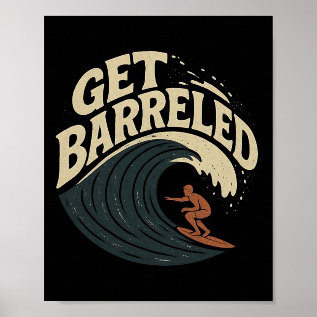 Surfer Catching A Rrel - Get Rreled _2  Poster (Front)