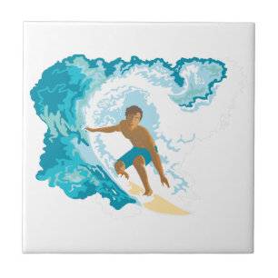 Surfer Ceramic Tile