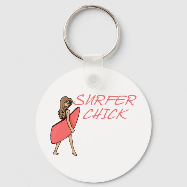 Surfer Chick Key Ring (Front)