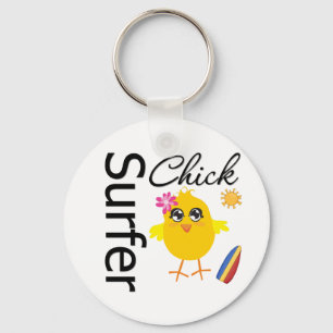 Surfer Chick Key Ring