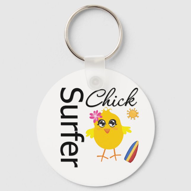 Surfer Chick Key Ring (Front)