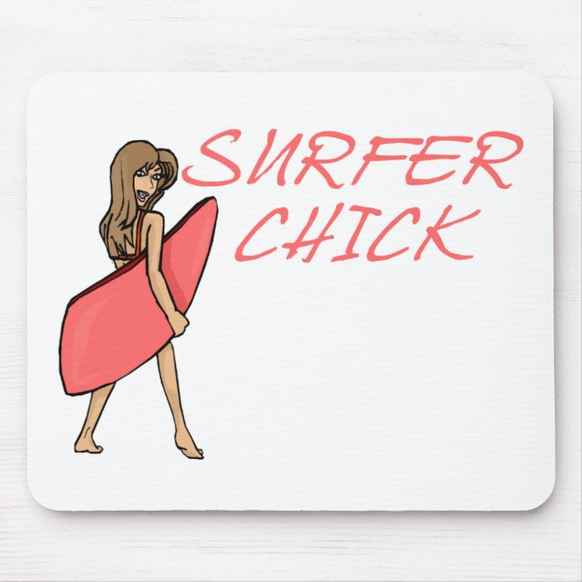 Surfer Chick Mouse Pad (Front)