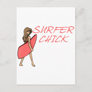 Surfer Chick Postcard
