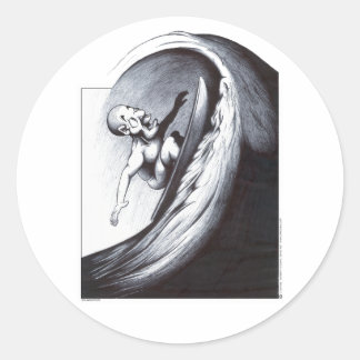 Surfer Classic Round Sticker