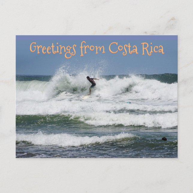 Surfer Costa Rica (customisable) Postcard (Front)
