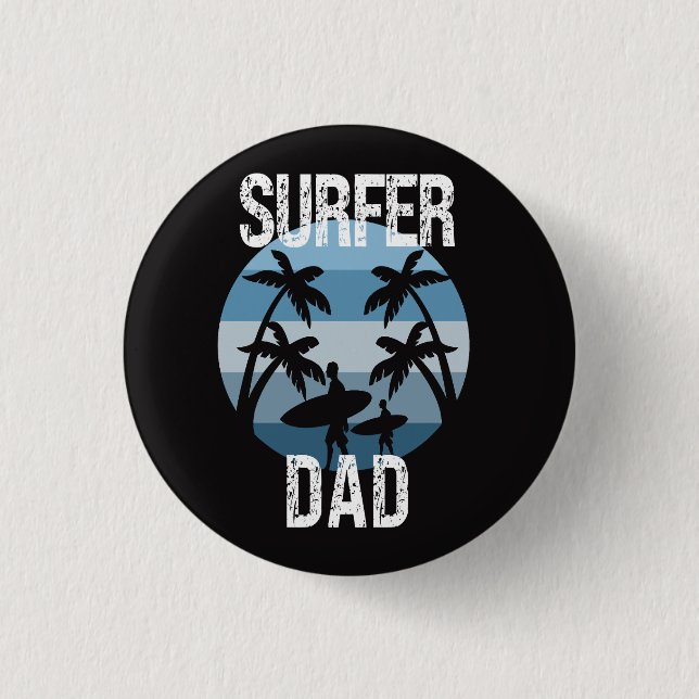 Surfer Dad 3 Cm Round Badge (Front)