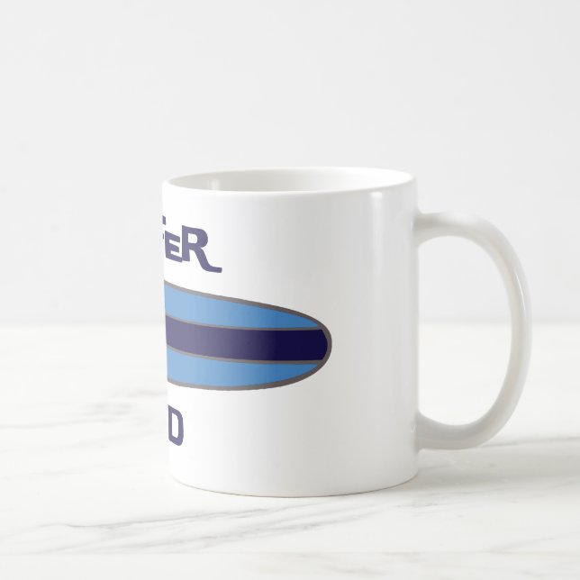 Surfer Dad Blue Coffee Mug (Right)