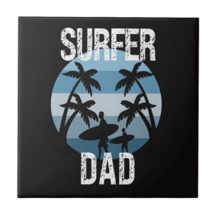 Surfer Dad Ceramic Tile