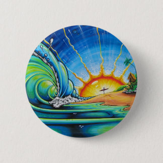 Surfer Design 6 Cm Round Badge