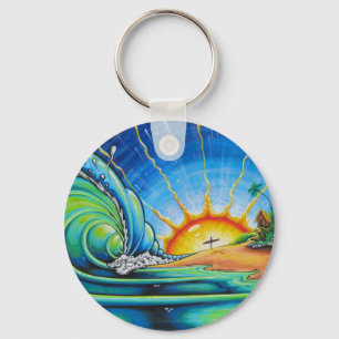 Surfer Design Key Ring