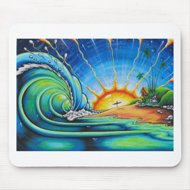 Surfer Design Mouse Pad (Front)