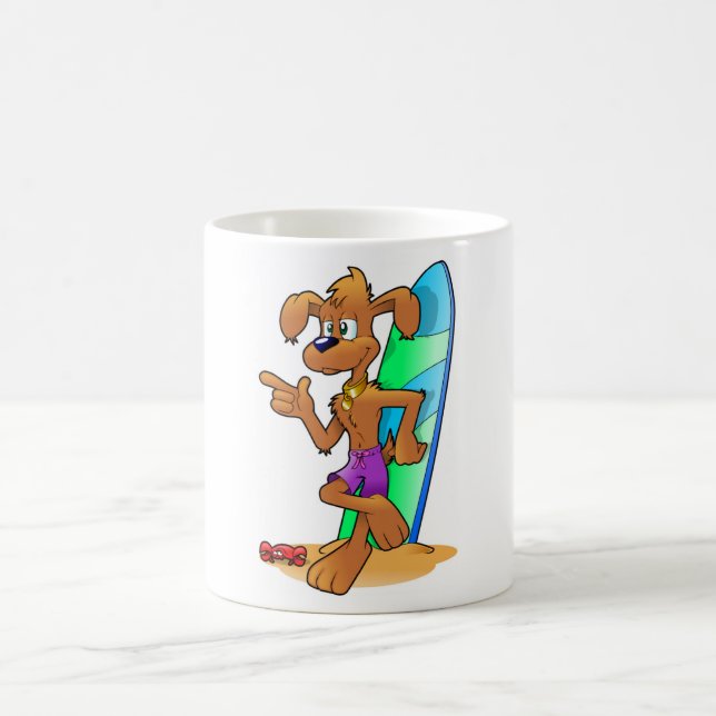 SURFER DOG COFFEE MUG (Center)