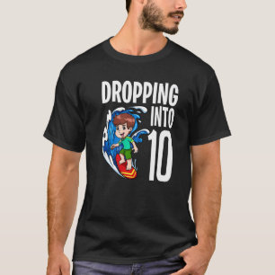 Surfer Dropping Into 10 Surfboarder Boy Surfing Bi T-Shirt