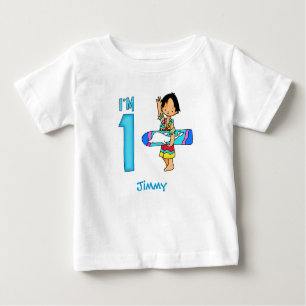Surfer Dude 1st Birthday Baby T-Shirt